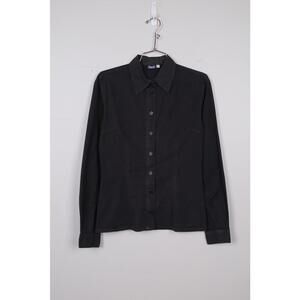 00's Dolce & Gabbana Pleated Long Sleeve Button-Up